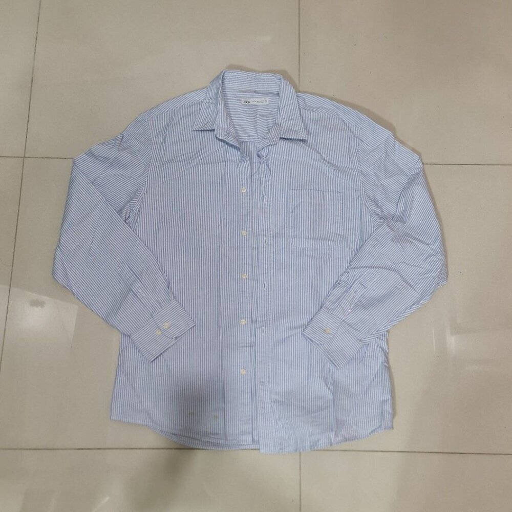 ZARA MAN STRIPED OXFORD SHIRT SIZE S 7545/232/403